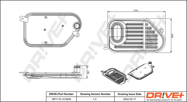 Hydraulic Filter, automatic transmission DP1110.14.0020