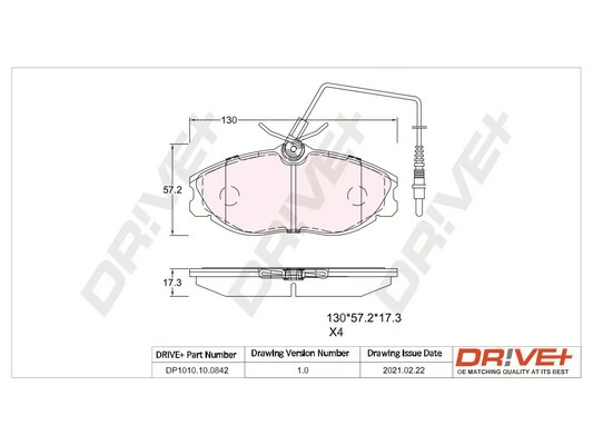 Brake Pad Set, disc brake DP1010.10.0842