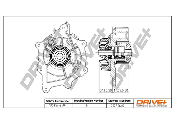 Water Pump, engine cooling DP2310.10.129