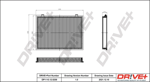 Filter, cabin air DP1110.12.0259