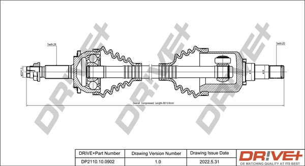 Drive Shaft DP2110.10.0902