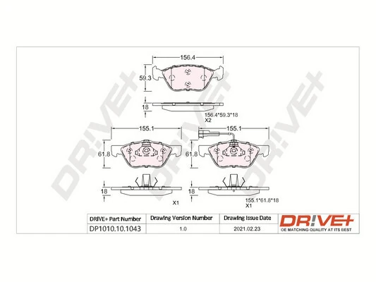 Brake Pad Set, disc brake DP1010.10.1043