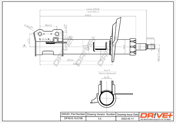 Shock Absorber DP1610.10.0156