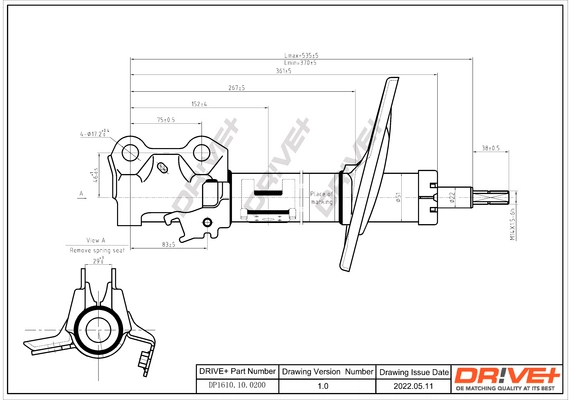 Shock Absorber DP1610.10.0200