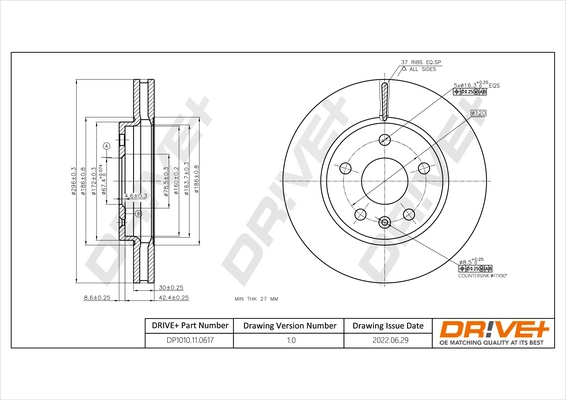 Brake Disc DP1010.11.0617