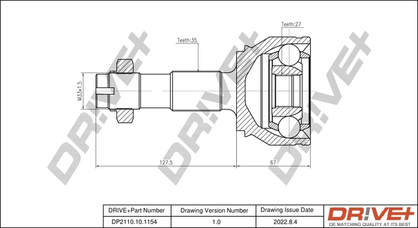 Joint Kit, drive shaft DP2110.10.1154