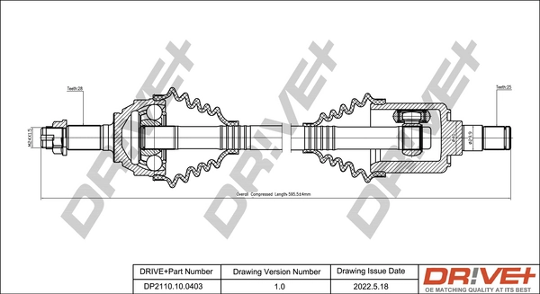 Drive Shaft DP2110.10.0403