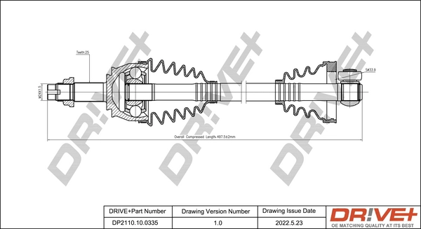 Drive Shaft DP2110.10.0335