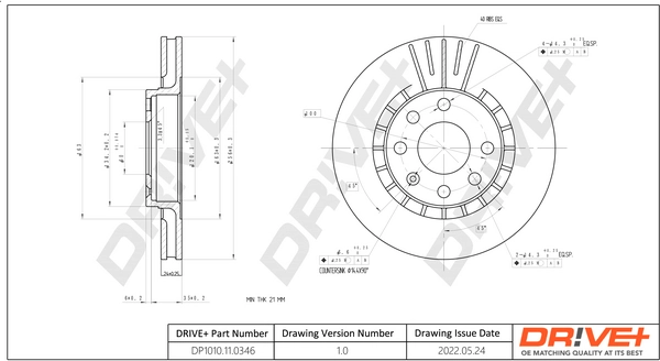 Brake Disc DP1010.11.0346