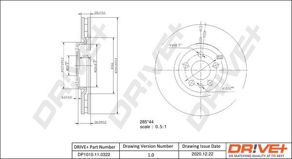 Brake Disc DP1010.11.0322