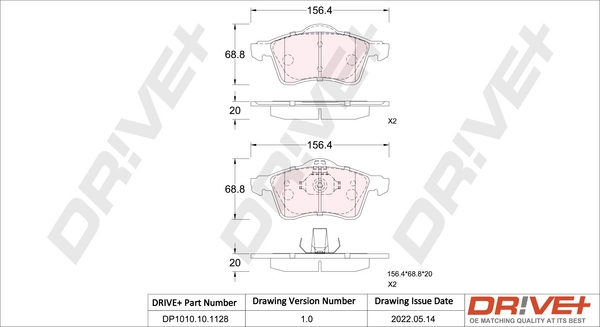 Brake Pad Set, disc brake DP1010.10.1128