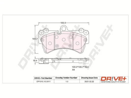 Brake Pad Set, disc brake DP1010.10.0911