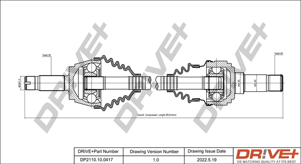 Drive Shaft DP2110.10.0417