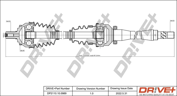 Drive Shaft DP2110.10.0989