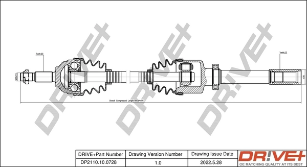 Drive Shaft DP2110.10.0728