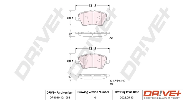 Brake Pad Set, disc brake DP1010.10.1083