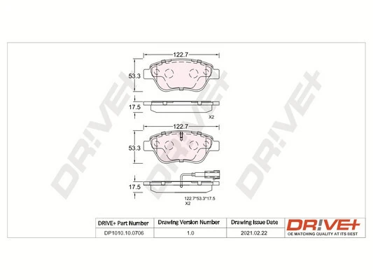 Brake Pad Set, disc brake DP1010.10.0706