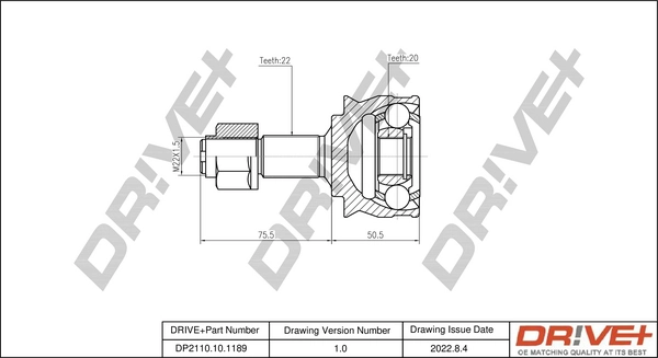 Joint Kit, drive shaft DP2110.10.1189