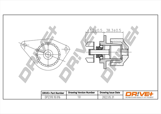 Water Pump, engine cooling DP2310.10.016