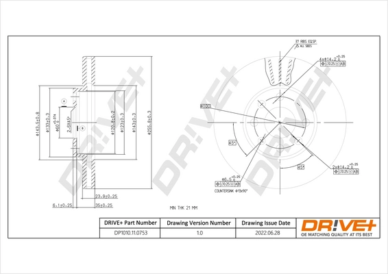 Brake Disc DP1010.11.0753
