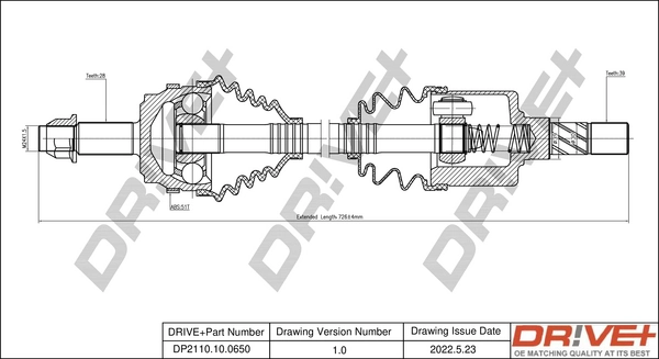Drive Shaft DP2110.10.0650