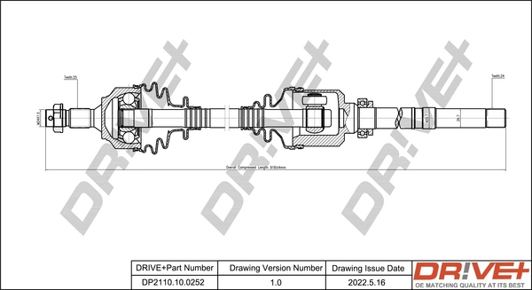 Drive Shaft DP2110.10.0252