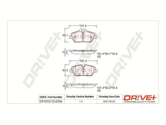 Brake Pad Set, disc brake DP1010.10.0396
