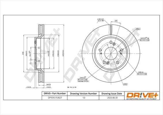 Brake Disc DP1010.11.0627