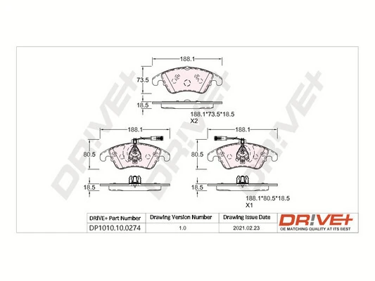 Brake Pad Set, disc brake DP1010.10.0274