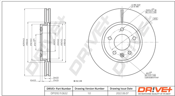 Brake Disc DP1010.11.0632