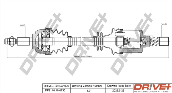 Drive Shaft DP2110.10.0730