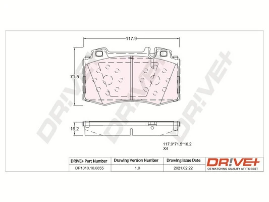 Brake Pad Set, disc brake DP1010.10.0855