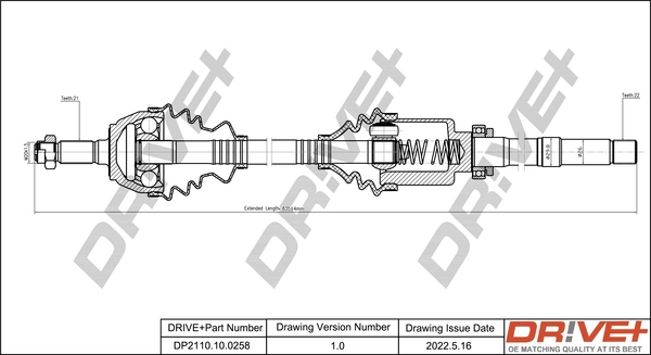 Drive Shaft DP2110.10.0258