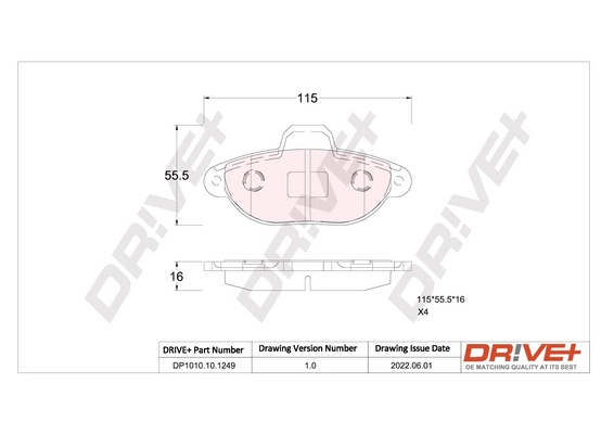 Brake Pad Set, disc brake DP1010.10.1249