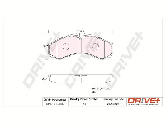 Brake Pad Set, disc brake DP1010.10.0882