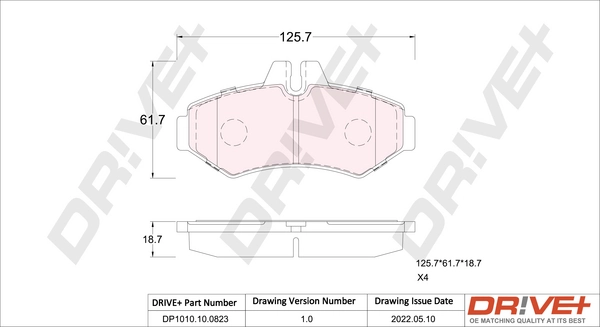 Brake Pad Set, disc brake DP1010.10.0823