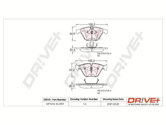 Brake Pad Set, disc brake DP1010.10.0767