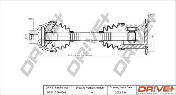 Drive Shaft DP2110.10.0049