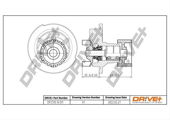 Water Pump, engine cooling DP2310.10.011