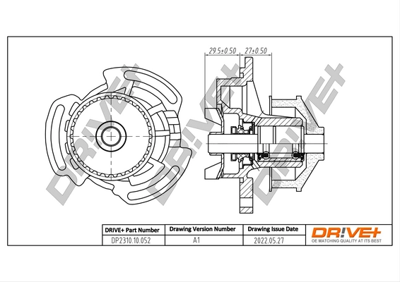 Water Pump, engine cooling DP2310.10.052