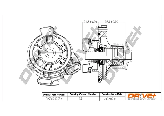 Water Pump, engine cooling DP2310.10.059