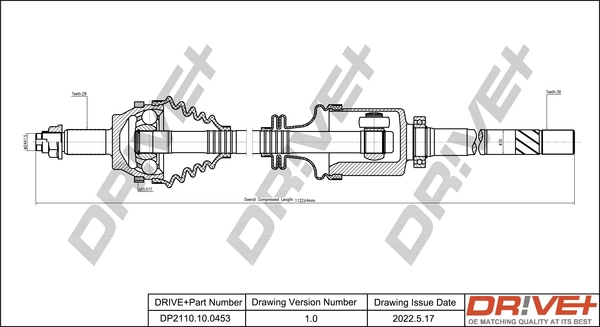 Drive Shaft DP2110.10.0453