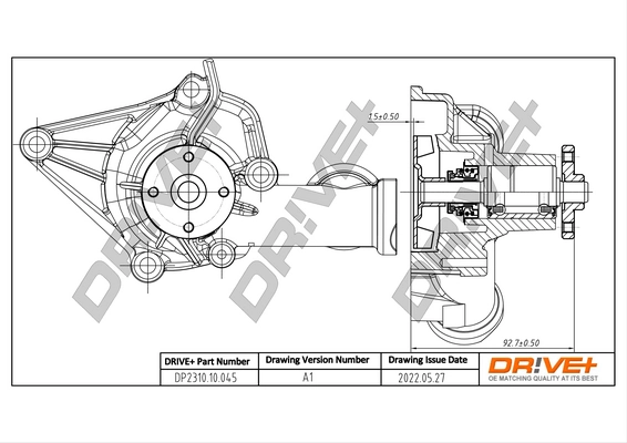 Water Pump, engine cooling DP2310.10.045