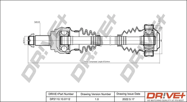 Drive Shaft DP2110.10.0112