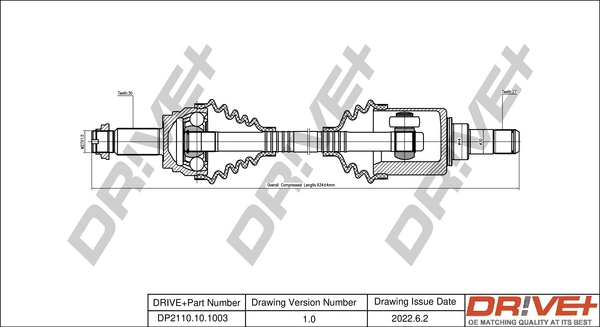 Drive Shaft DP2110.10.1003