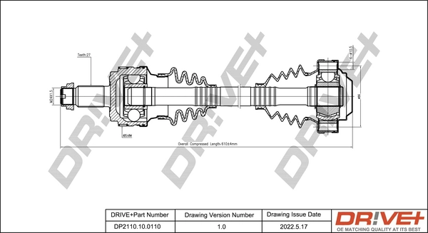 Drive Shaft DP2110.10.0110