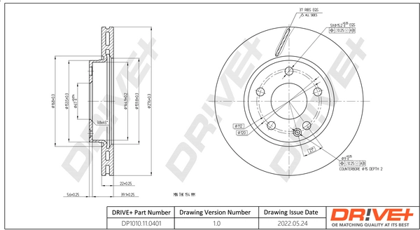 Brake Disc DP1010.11.0401