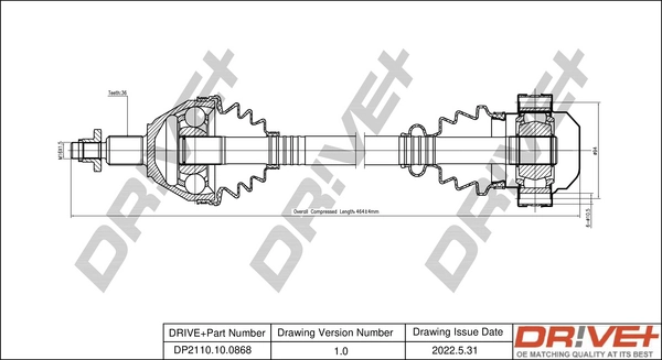 Drive Shaft DP2110.10.0868