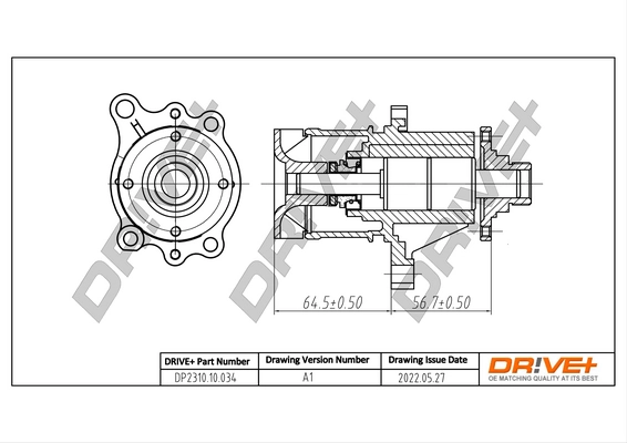 Water Pump, engine cooling DP2310.10.034