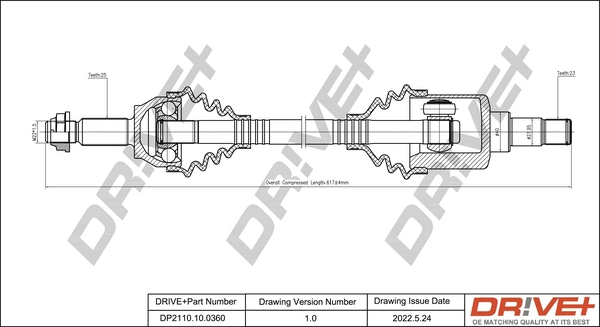 Drive Shaft DP2110.10.0360